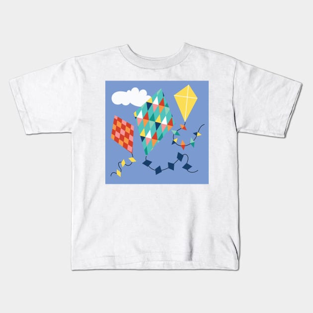 flying kites Kids T-Shirt by tfinn